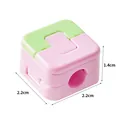 Organisateur de câbles magnétique bicolore rose et vert compact, dimensions 2,2x1,4cm - Lot de 6 / Pêche & Menthe