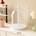 White rotating transparent display stand for collectible dolls and figurines, 26cm tall - Large (26cm x 18.5cm) / White