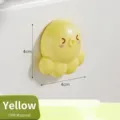 Yellow octopus shaped sink overflow hole plug made of TPR material, 4cm compact size - Yellow