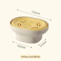 Kitchen dish soap press dispenser variant in yellow and white, size 132x102x61mm - Amber White