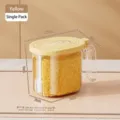 Single yellow kitchen seasoning jar with spoon and airtight lid for spice storage - Yellow
