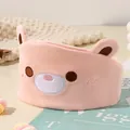 Bandeau de maternité en coton rose doux avec un joli visage et des oreilles d'ours - Rose
