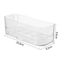 Transparent acrylic kitchen sink organizer drain rack with dimensions 25.6x8.5x9.6cm. - Narrow Edge Rack / Single Pack (25.6x8.5x9.6cm) / Clear