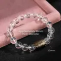 Pulsera de cristal Super Seven con cuentas de 10mm y diámetro interior de 56mm. - Diámetro de perla 10mm / Pulsera de Cuarzo Transparente