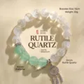 Elegant 925 silver firework crystal bracelet with green prehnite beads and dreamcatcher - 10mm Bead Diameter (15cm Wrist) / White Super Seven Dreamcatcher Bracelet