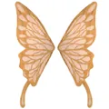 Exquisite large golden butterfly wing lace embroidery applique for clothing decoration - Gold Coffee