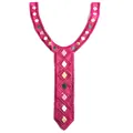 Magenta embroidered lace collar with colorful geometric diamond patterns for clothing. - Style 3# Red Multicolor