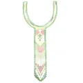 Colorful embroidered lace collar patch in tie shape - Style 4# Green