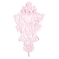 Dettaglio dell'applique in pizzo rosa ricamato con motivo floreale idrosolubile elegante - Rosa
