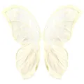 Pair of symmetrical beige lace butterfly embroidery patches for DIY craft accessories - Size 9 / Beige