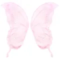 Macro view of pink lace embroidered butterfly patches for DIY clothing sewing decoration - Size 8 / Pink