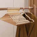 Champagne gold aluminum alloy clothes hangers, non-slip seamless heavy duty coat hangers. - 1.5cm wide / Champagne Gold