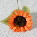 Künstliche orangefarbene Sonnenblume einzelner Zweig künstliche Blume Heimdekoration - Große Sonnenblume Orange