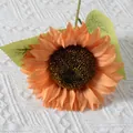 Künstliche Sonnenblume Einzelstiel Falsche Blume Orange Blume für Heimtextilien Fotografie - Große Sonnenblume Hellorange