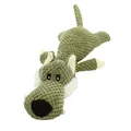 Jouet pour chien en peluche verte texturée variante, jouet à mâcher couineur pour chiots. - Loup / Vert