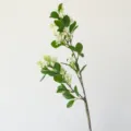 Ramo di fiori di osmanto artificiale bianco lunghezza 32cm per decorazione vaso casa - Bianco