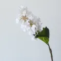 Ramo di fiori di ortensia di pagoda artificiale bianca, fiore finto per decorazione di nozze. - Bianco