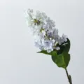 Ramo di Fiori Artificiali Ortensia Azzurro Singolo Testa Seta per Decorazione Matrimonio - Azzurro
