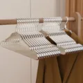 Bright silver aluminum alloy clothes hangers widen non-slip seamless heavy duty coat hanger - 1.2cm Wide / Space Silver