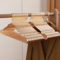 Champagne gold aluminum clothes hanger, widened non-slip traceless design for home use. - 1.2cm Wide / Champagne Gold