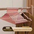 Rose gold aluminum alloy clothes hangers, nonslip seamless heavy duty coat hangers. - 1.5cm wide / Rose Gold