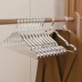 Aluminum alloy clothes hanger, bright silver finish, heavy duty anti-slip design. - 1.5cm wide / Space Silver