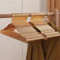 Luxury gold aluminum clothes hangers non-slip heavy duty metal coat hangers for closet 41cm - 1.2cm Wide / Luxury Gold