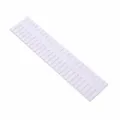 White plastic drawer divider 4-piece pack, adjustable storage grid organizer for underwear. - Long Style 37x7cm / White