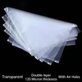 Clear PE Plastic Zipper Storage Bags Thickened Frosted Clothing Packaging Bags - 30x40cm Transparent 12 Silk