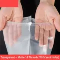 Thickened PE frosted ziplock bag for clothing, transparent underwear and socks packaging. - 35x40cm High Clear + Frosted 14 Silk