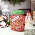 Christmas gingerbread man themed jar-shaped tin candy box for holiday party gift decor - Happy Holidays Style (Style C)