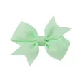 Grazioso fermaglio per capelli con fiocco in nastro grosgrain verde menta per bimbe - Verde Menta (530)