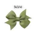 Fermaglio per capelli con fiocco a coda di rondine in nastro grosgrain verde oliva - Verde Oliva (563)