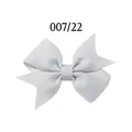 Fermaglio per capelli con fiocco in nastro grosgrain grigio chiaro per bambine - Grigio Chiaro (22)