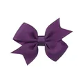 Fermaglio per capelli a fiocco in nastro grosgrain viola intenso per neonati e bambine - Viola Scuro (467)