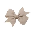 Fermaglio per capelli a fiocco fatto a mano in gros-grain kaki per bambine e neonati - Beige Chiaro (823)