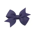 Fermaglio per capelli classico con fiocco in nastro grosgrain viola scuro per bimbe - Blu Marino (371)