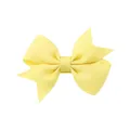 Fermaglio per capelli fatto a mano in gros-grain giallo con fiocco a coda di rondine - Giallo Vivace (640)