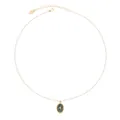 Collana girocollo minimalista dorata con pendente ovale stella conchiglia donna moda chic. - Stile Collana Conchiglia di Abulone (2311QT23248XL)