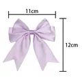 Purple satin ribbon bow with swallowtail tails, DIY hair accessories and clothing decor 11x12cm - 11cm x 12cm / Purple (430#)