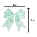 Mint green satin ribbon bow DIY craft apparel accessory hair bow decoration 11x12cm - 11cm x 12cm / Green (313#)