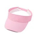 Pink sports sun visor empty top cap for outdoor running, marathon and fitness activities. - Pink