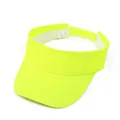 Neon yellow sports sun visor for marathon running, quick-dry empty top outdoor hat. - Neon Yellow