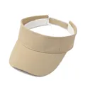 Khaki sun visor hat adjustable empty top cap outdoor sports quick dry hat UV protection - Khaki