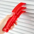 Handheld microfiber blind cleaner brush for window shutters and air vents cleaning. - Single Blind Brush - Bagged / Red