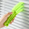 Cepillo de limpieza para persianas, plumero de microfibra para aire acondicionado y ranuras. - Cepillo para persianas individual - en bolsa / Verde