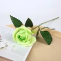 Artificial single green rose silk flower for wedding home decor and Valentine day gifting - Valentine Rose Green
