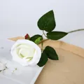 Single artificial white rose flower for home wedding decoration and romantic Valentine days. - Valentine Rose White