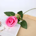 Artificial single silk rose flower in pink variant for home and wedding decor SKU item - Valentine Rose Rose Red