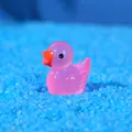 Mini figurine de canard rose lumineux en resine jouet pour decoration de micro paysage - Style D